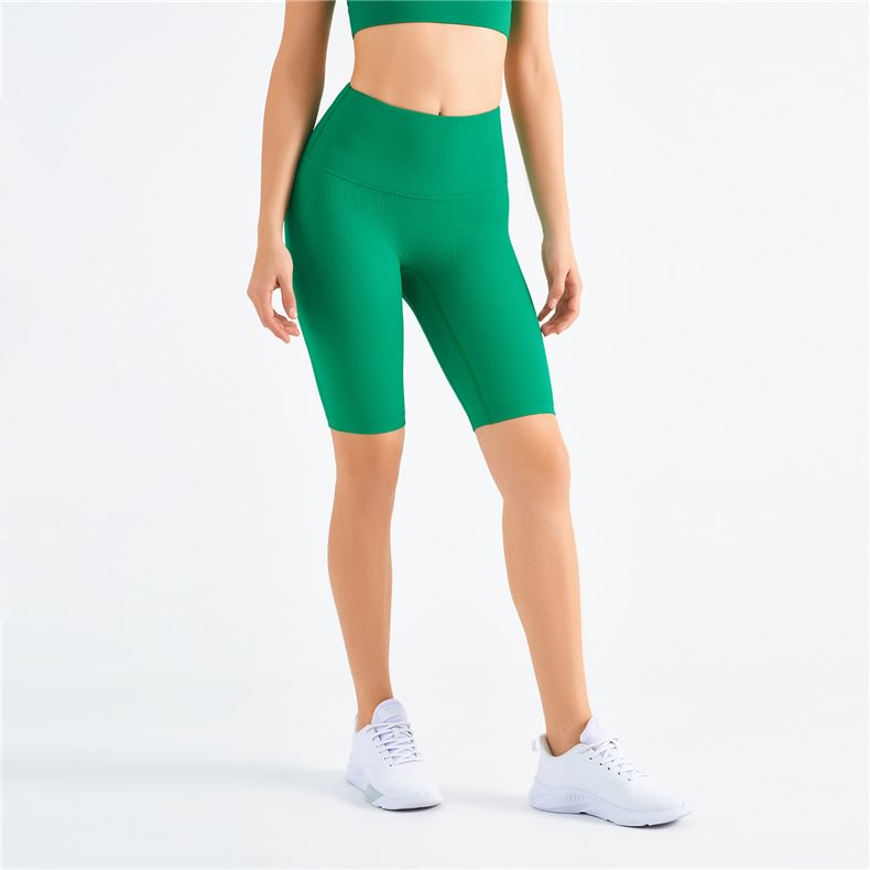 Green gym tights shorts