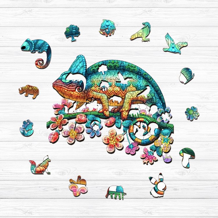 Chameleon Wooden Jigsaw Puzzle