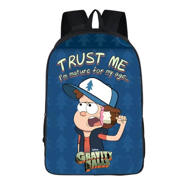 Anime Gravity Falls Dipper Pines Trust Me 4 Backpack School Sports Bag