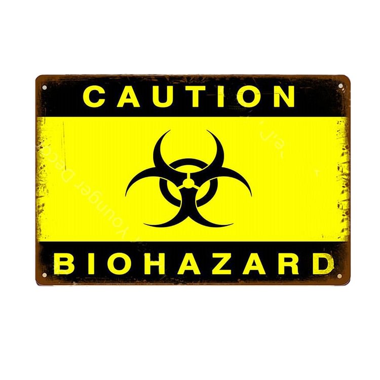 Caution Biohazard - Vintage Tin Signs/Wooden Signs - 20x30cm & 30x40cm