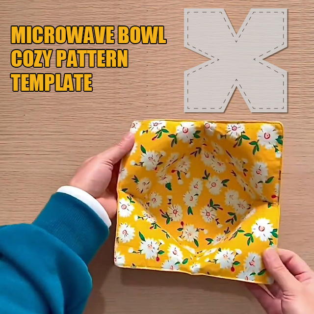 Microwave Bowl Cozy Pattern Template