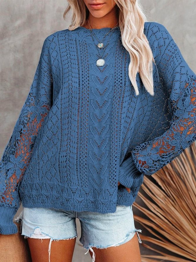 Yarn/Wool Yarn Casual Sweater-Corachic