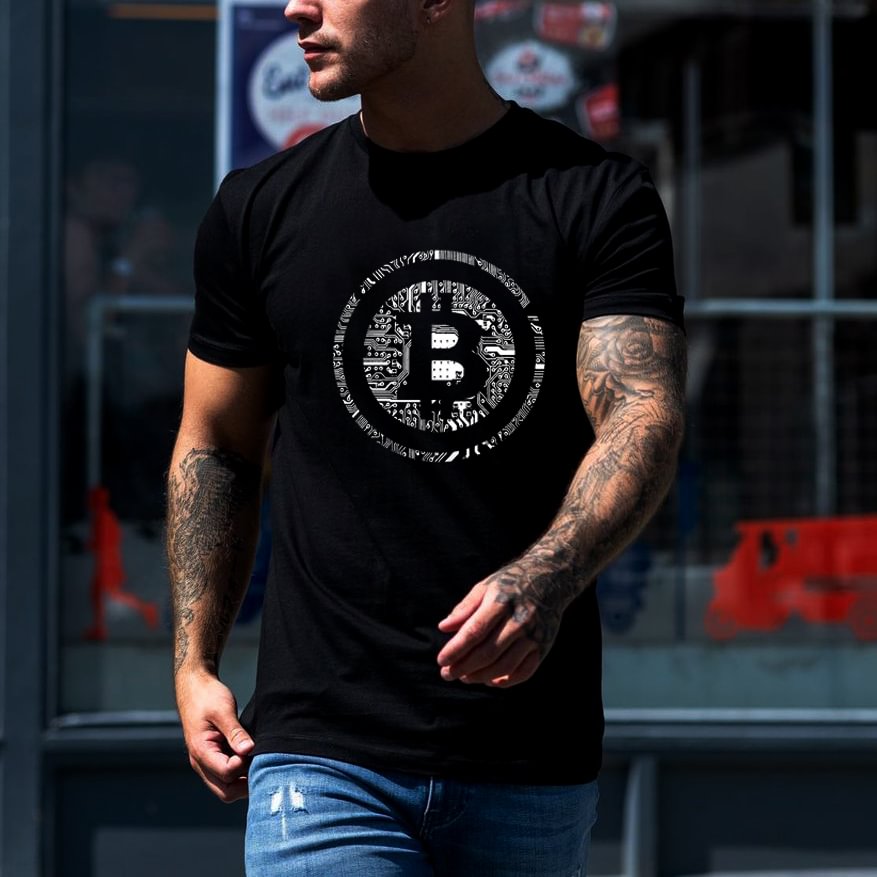 Bitcoin print short-sleeved T-shirt / [viawink] /