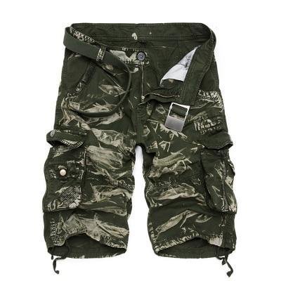 Mens Military Cargo Shorts Camouflage Tactical Cotton Loose Work Casual Shorts-Corachic