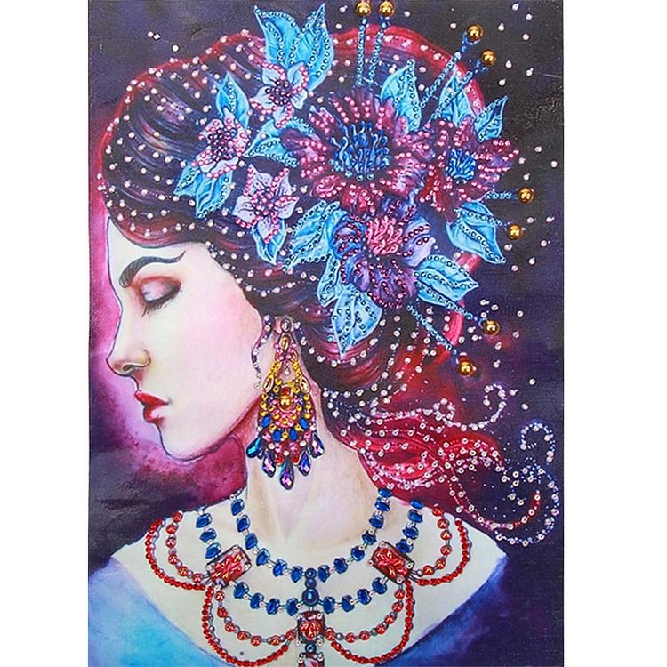 Beauty - Special Shaped Drill Diamond Painting - 30x40cm(Canvas)