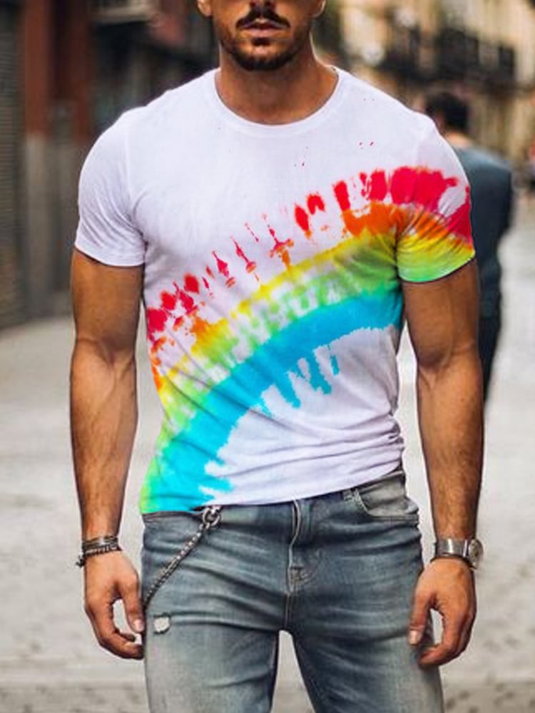 Tiboyz Rainbow Pride Inspired Tie Dye T Shirt