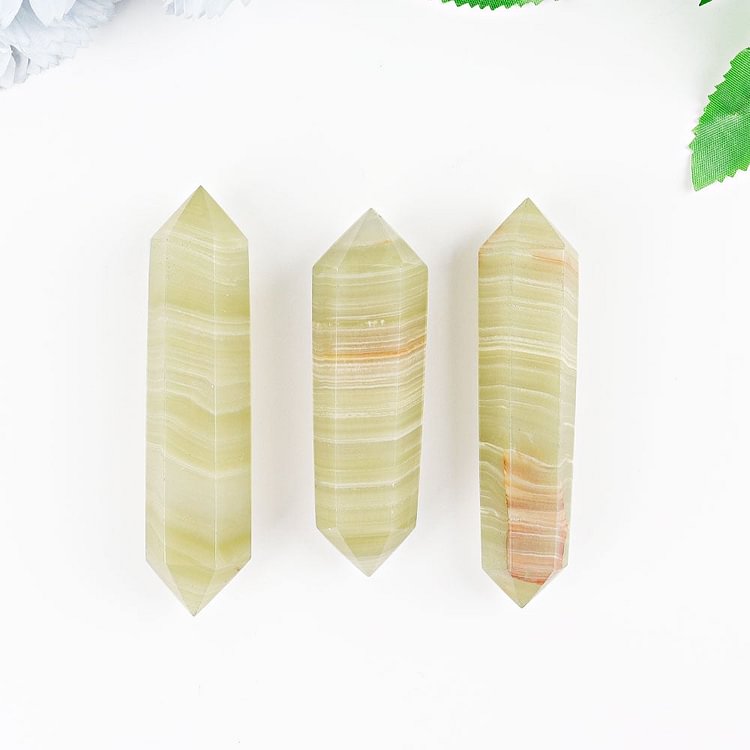 3.0-4.0" Set of 3 Afghan Jade Double Terminated Towers Points Bulk Crystal wholesale suppliers