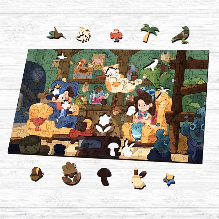 Tea Time Wooden Jigsaw Puzzle