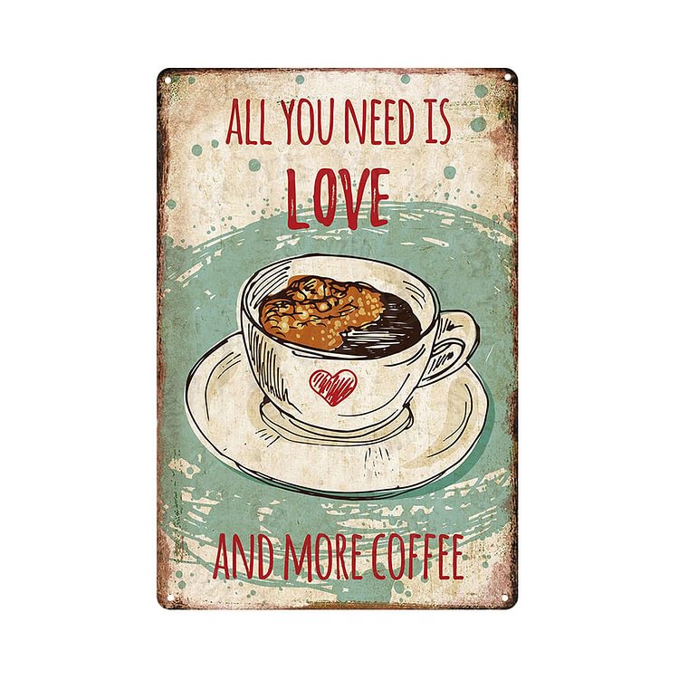 Home    Love Coffee - Vintage Tin Signs/Wooden Signs - 20x30cm & 30x40cm