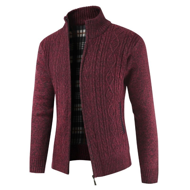 Men's Stand Collar Thick Sweater-Corachic