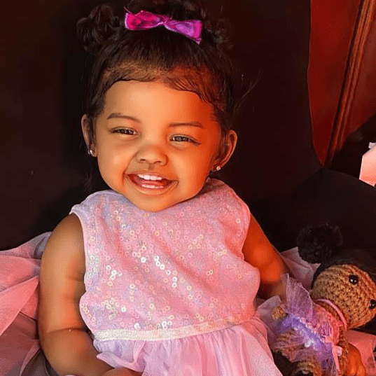 African American 20'' Reborn Lifelike Toddler Doll Girl Karen Looks Really Cute Have Lovely Teeth and Black Hair