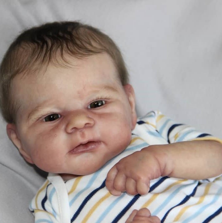 (New Series Elijah) 17.5" Super Realistic and Cute Reborn Newborn Baby Boy Doll Billy