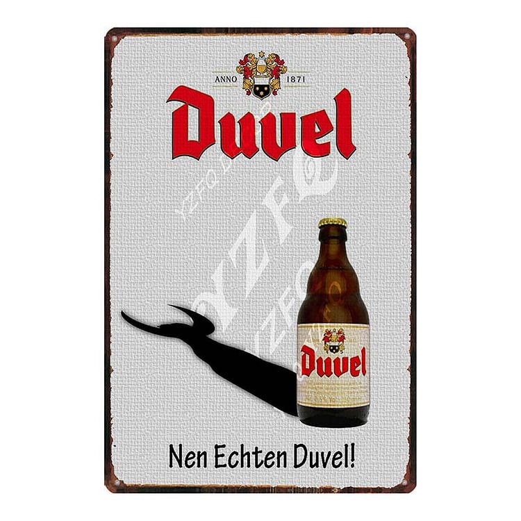 Duvel Beer - Vintage Tin Signs/Wooden Signs - 20x30cm & 30x40cm