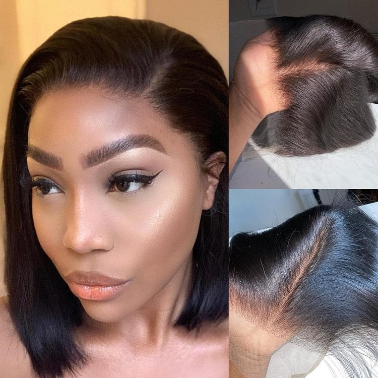 💥 Affordable  💥 Undetectable 4×4 Lace Closure Wigs | Black Straight Bob Wigs | Upgraded 2.0