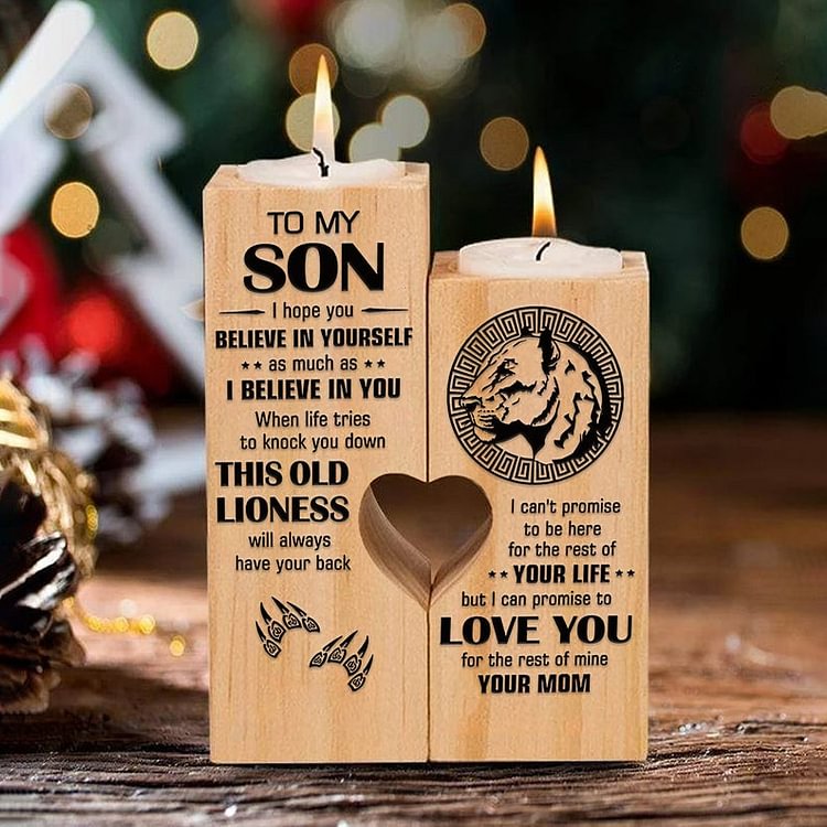 To My Son - You Believe In Yourself As Much As I Believe In You - Candle Holder Candlestick