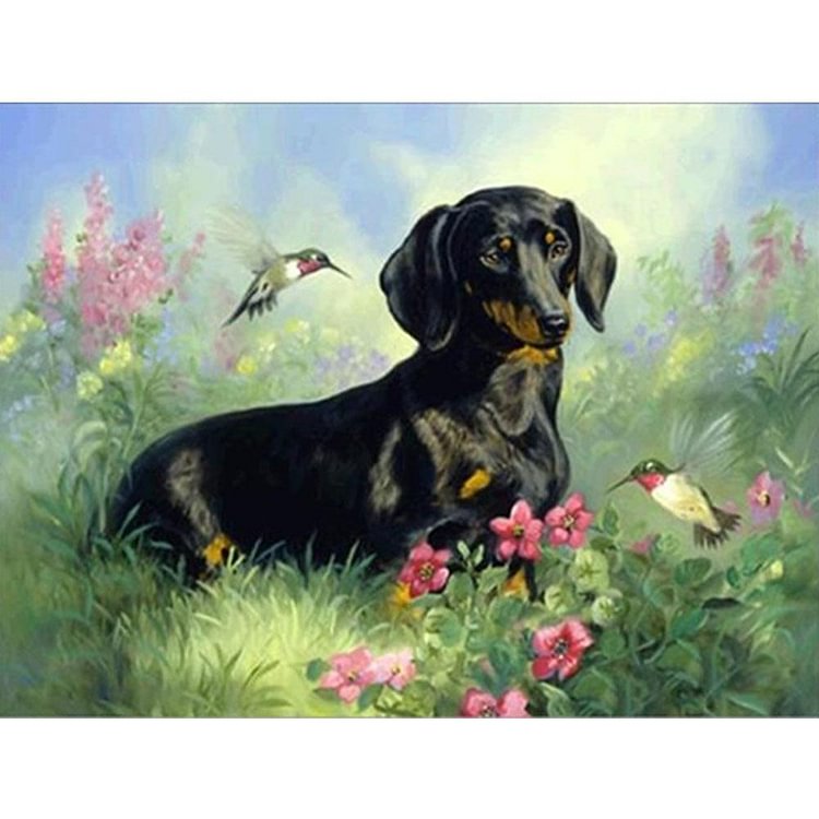 Dog - Special Shaped Diamond Painting - 20*25CM