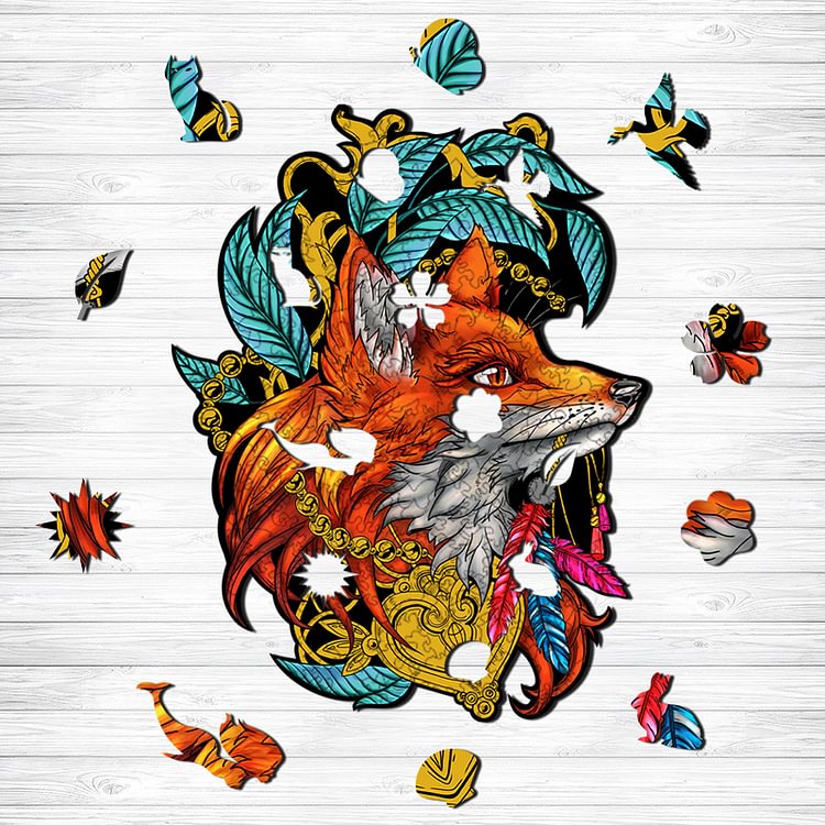 Feathered Fox Wooden Puzzle