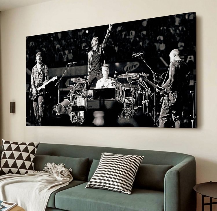 Rock Band U2 Live Concert Canvas Wall Art
