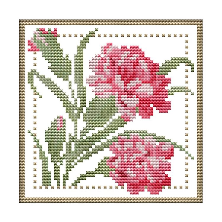 (14Ct/11Ct Counted/Stamped) January - Cross Stitch Kit 17*17CM