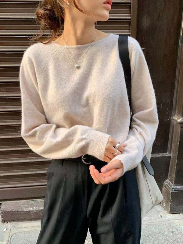 Casual Simple Wool Knitting Sweater
