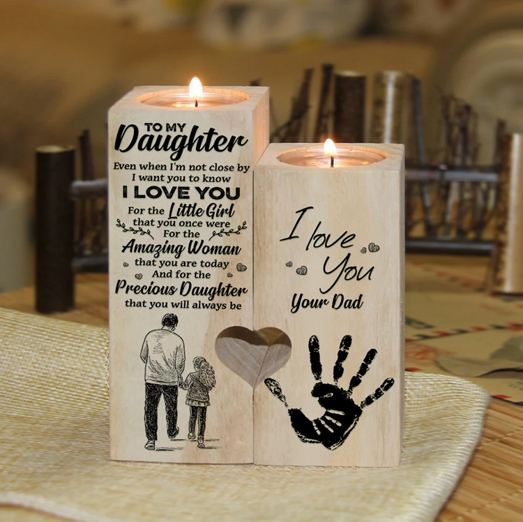 To My Daughter, I Love You, Your Dad - Candle Holder