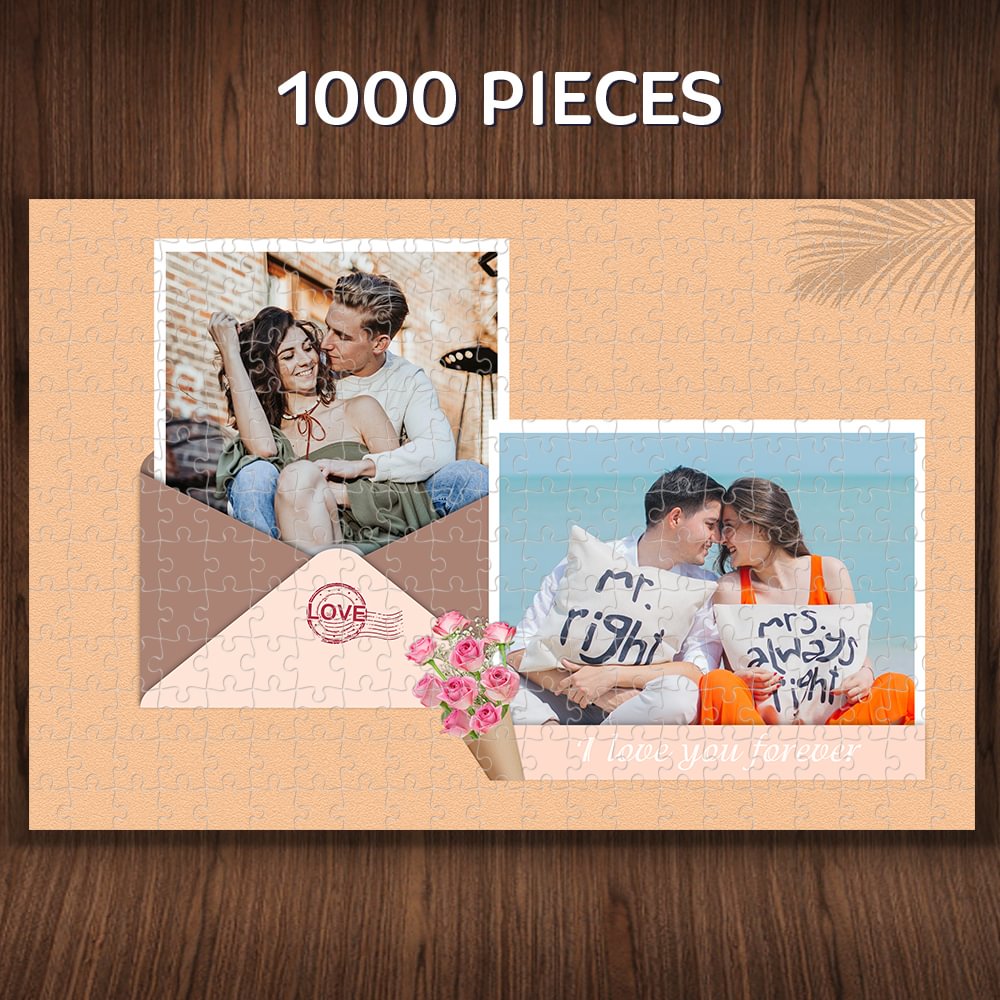 Custom 2 Photo Puzzle I Love You Forever 1000 Pieces