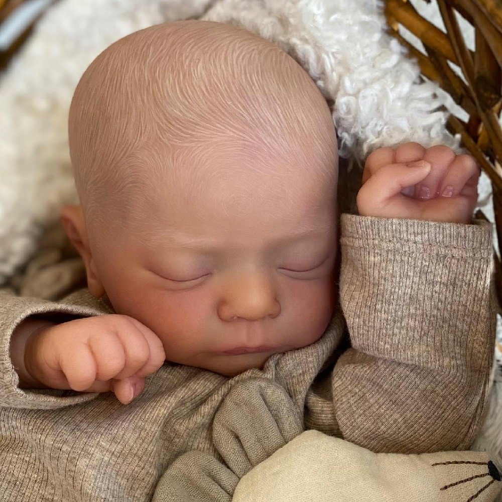 17" Cute Lifelike Handmade Sleeping Baby Doll Named Ferdinand,Special Gifts for Children