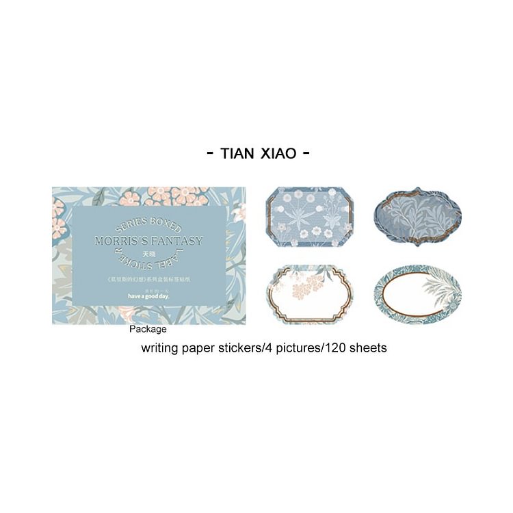 JOURNALSAY 120 Sheets Vintage Journal Decoration Boxed Stickers Mini