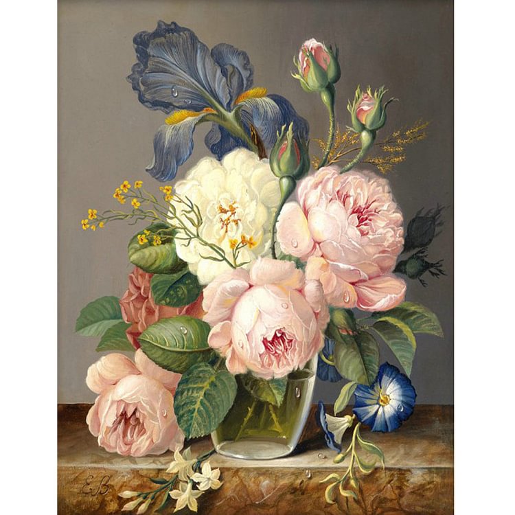 Mouthwatering Flowers Round Drill Diamond Painting 37X44CM(Canvas)-gbfke