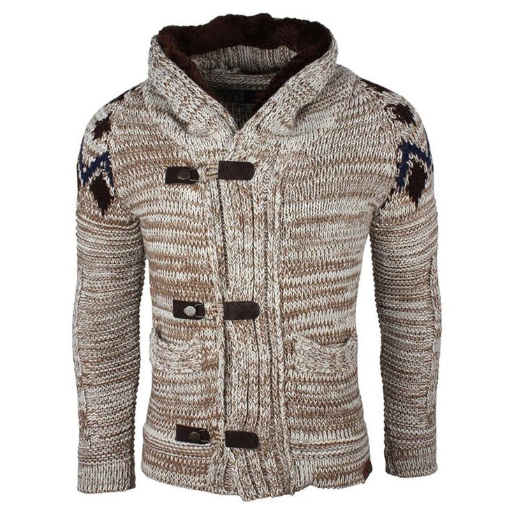 Men's retro hooded sweater cardigan / [viawink] /