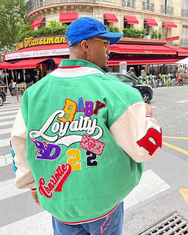 Letter Print Coat Casual Streetwear Hip Hop Loose Men's Baseball Jackets-VESSFUL