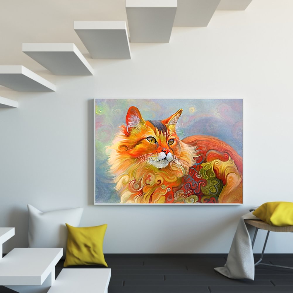DIY Oil Paint by Numbers Kit-Cat 40*50cm
