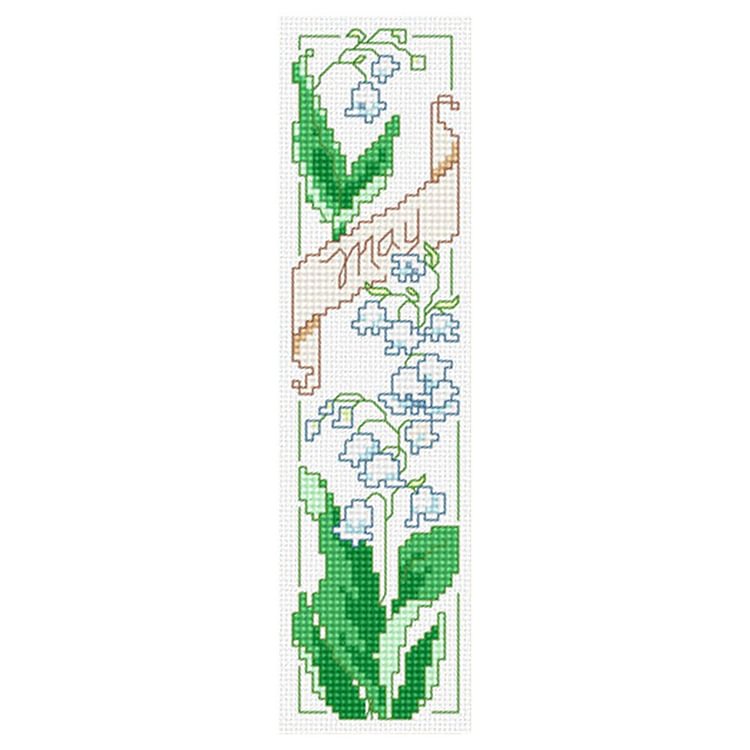May -14Ct Stamped Cross Stitch-Crafts-Bookmark