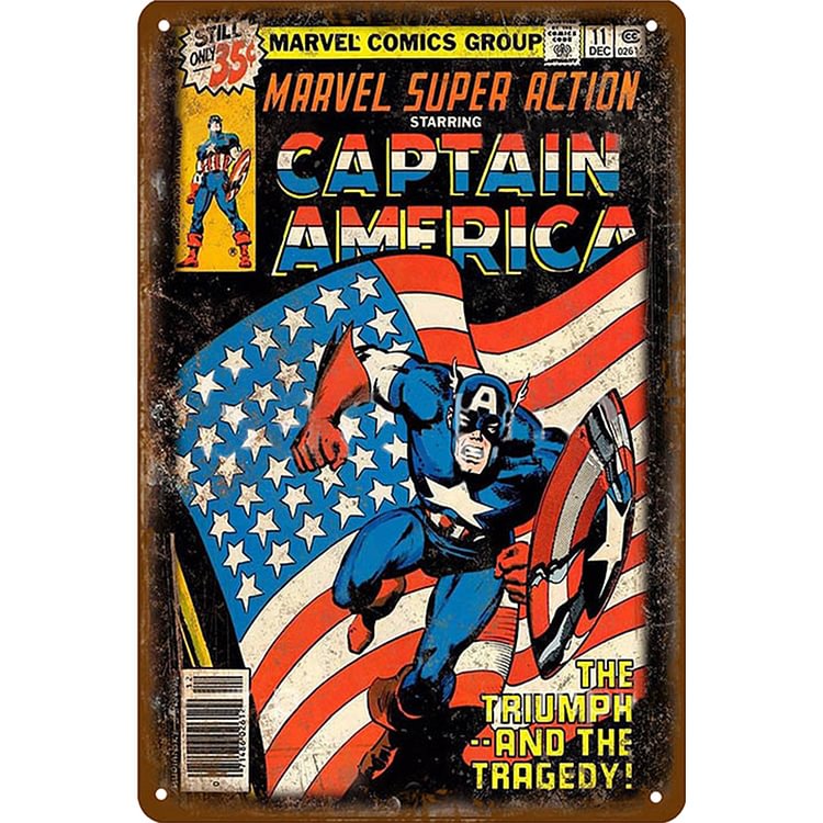 Marvel Captain America - Vintage Tin Signs/Wooden Signs - 20x30cm & 30x40cm