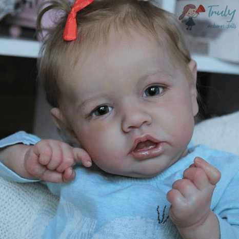 Lifelike Mini Toddler Baby Doll, 12'' Realistic Silicone Reborn Baby Girl Doll Open Eyes Elizabeth 2022 -Creativegiftss® - [product_tag]