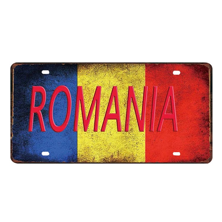 License Plate ROMANIA Metal Tin Sign Plaque for Bar Pub Club Garage (1)