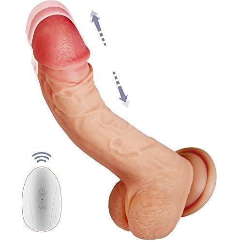 8.5-Inch 8 Mode Vibrating Thrusting Rotating Heating Remote Control Realistic Dildo