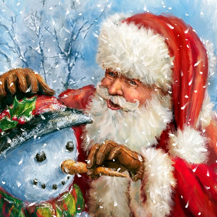 Santa Claus - Round Drill Diamond Painting - 30*30CM
