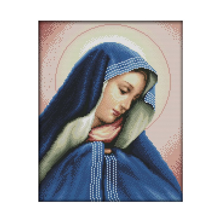 Our Lady -14CT Stamped Cross Stitch  30*29CM