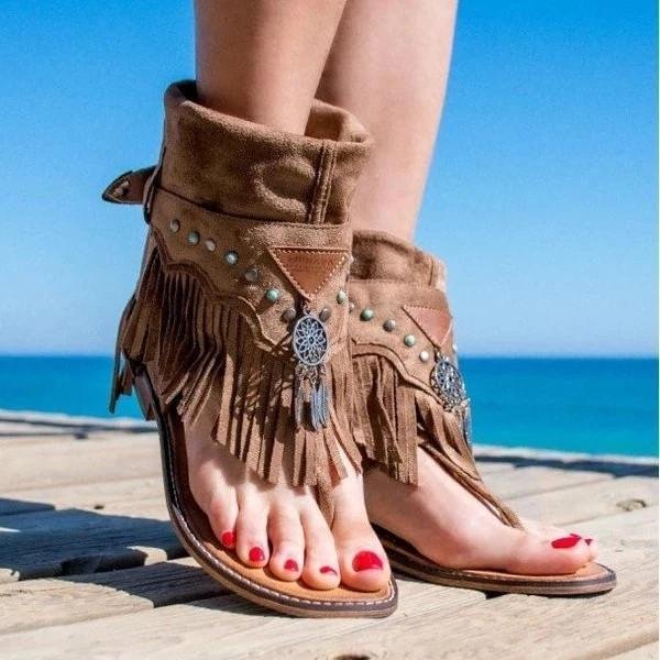 Women's Flat Tassel Holiday Beach Sandals