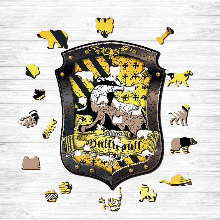 Hufflepuff Crest Wooden Puzzle