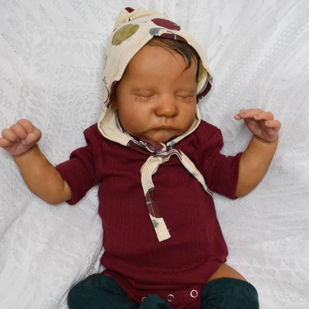 [New Black Boy] 20"African American Baby Boy, Real Looking Lifelike