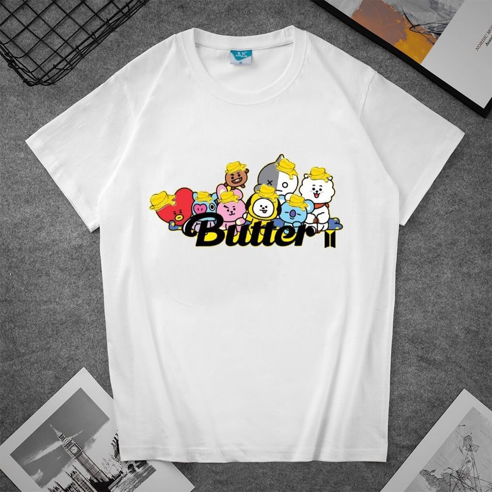방탄소년단 BT21 Butter Album Cute T-shirt
