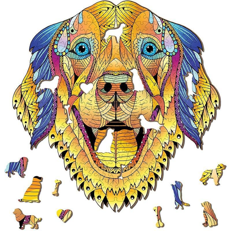 Golden Retriever Dog WOODEN PUZZLE(CHRISTMAS SALE)-Ainnpuzzle