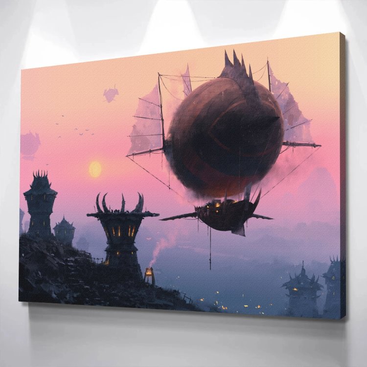 World of Warcraft Zeppelin Tower Canvas Wall Art