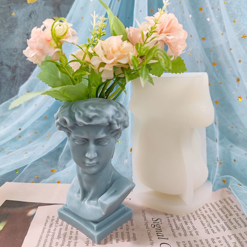 Resin Mold for Michelangelo's Classic Greek David Head Vase