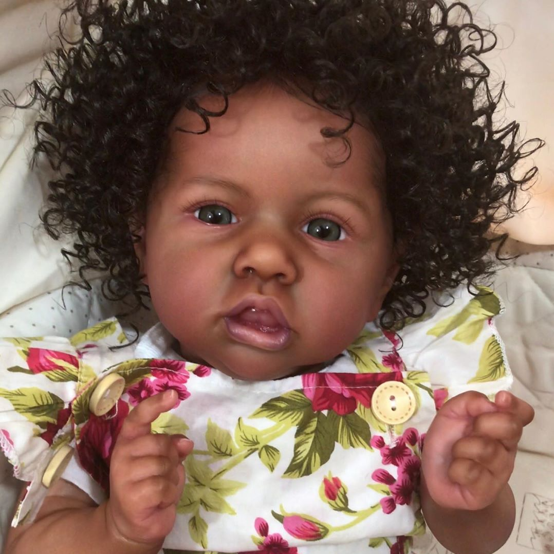 [5-Day Delivery]20'' Wright Lifelike Soft Black Reborn Baby Doll Girl