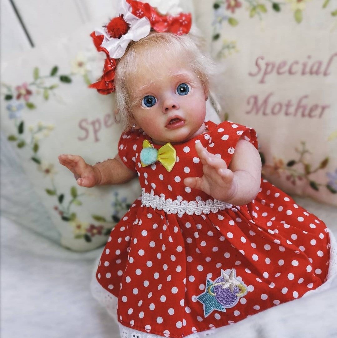  [Christmas Specials]12"Eyes Open Realistic Cute Reborn  Silicone  Baby  Blonde Girl Evelyn - Reborndollsshop.com-Reborndollsshop®