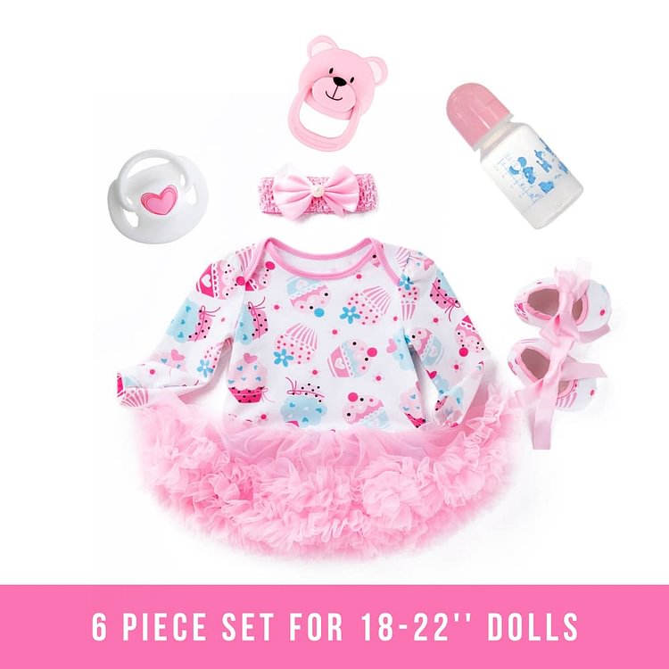  Birthday Cake Accessories Bottle Pacifier Suit for 18-22 Inches Reborn Dolls 6 Piece Set - Reborndollsshop.com-Reborndollsshop®