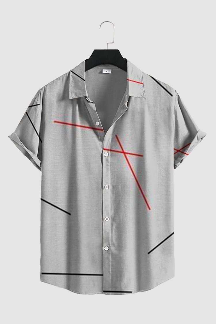 Tiboyz Grey Lined Short Sleeve Shirt